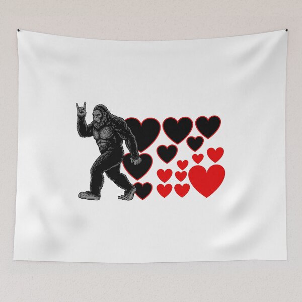Item preview, Rock On Bigfoot Valentine Hearts T-Shirt designed and sold by LashondaGreen89.