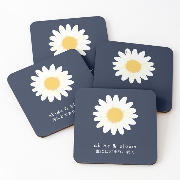 Item preview, Abide & Bloom Floral Christian Art in Navy (Japanese) designed and sold by trendteezstore.
