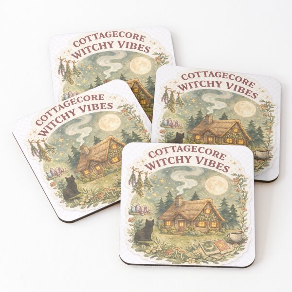 Item preview, Cottagecore Witchy Vibes Forest Cottage Sticker Pack & T-Shirt designed and sold by goodcrystals.