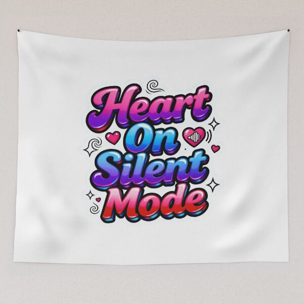 Item preview, Heart On Silent Mode. Anti Valentine Self Love Gen Z Aesthetic Quote designed and sold by Aarvya Fashion Club ( A.F.C ).