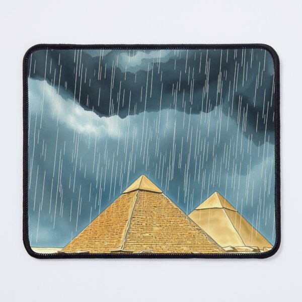 Item preview, Rain Over Pyramids – Stormy Giza Desert Art designed and sold by EllDAV777.