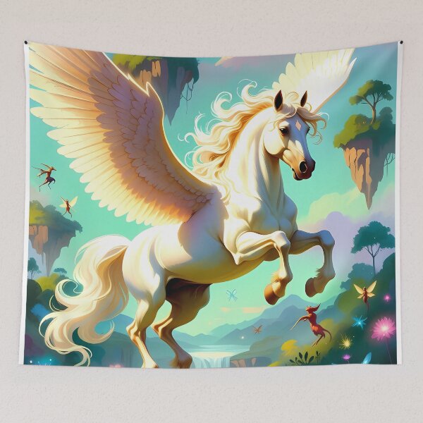 Item preview, Fantasy Art Bright Colorful Horse Motif (image size 7840x11680) designed and sold by Digital-Davinci.