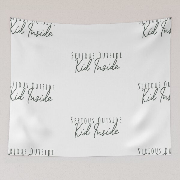 Item preview, Serious Outside, Kid Inside Typography Funny Quotes designed and sold by Kidult Minds.
