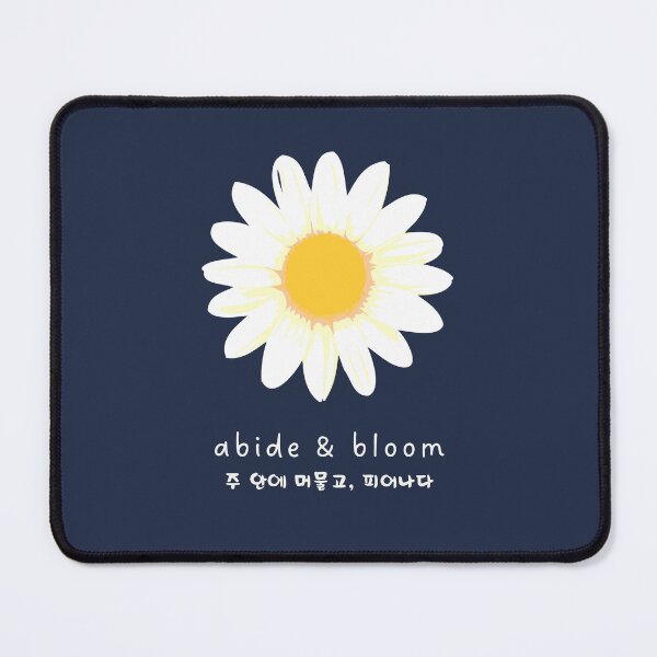 Item preview, Abide & Bloom Floral Christian Art in Navy (Korean) designed and sold by trendteezstore.