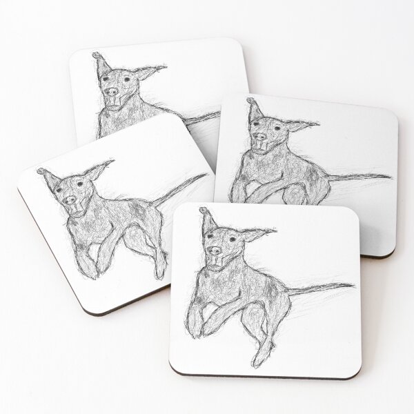 Item preview, Running dog line art designed and sold by Soft Ink.