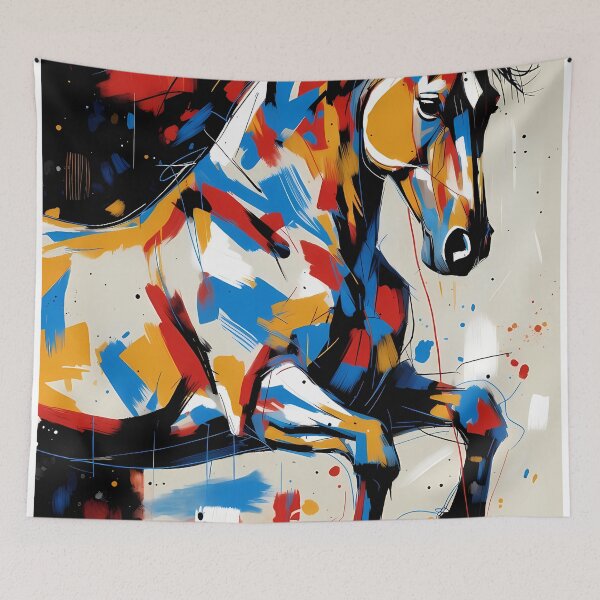 Item preview, Bright Colorful Horse Motif (image size 7840x11680) designed and sold by Digital-Davinci.
