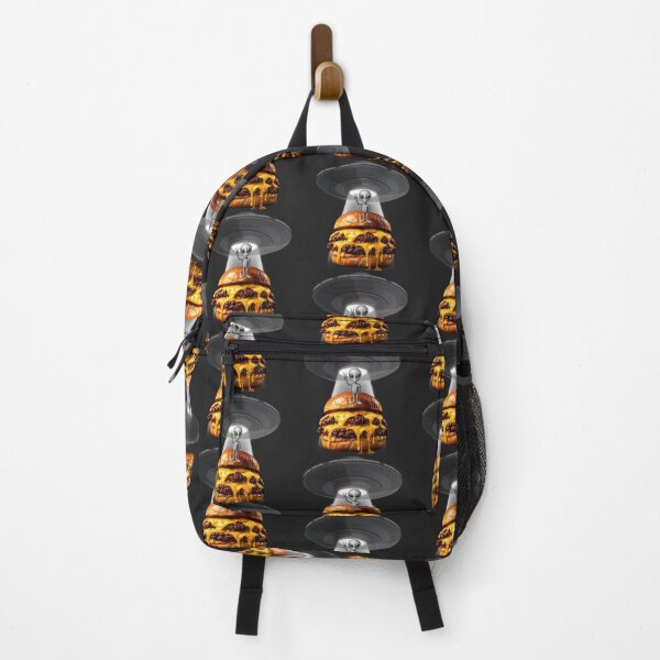 Item preview, Epic UFO Abduction of Ultra-Realistic Cheeseburger | Funny Alien Cartoon Kawaii Sci-Fi Food designed and sold by MeghannsMinimalMeals.