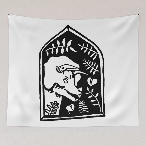 Item preview, Triceratops Stained Window Motif designed and sold by Goblin & Dwarf.