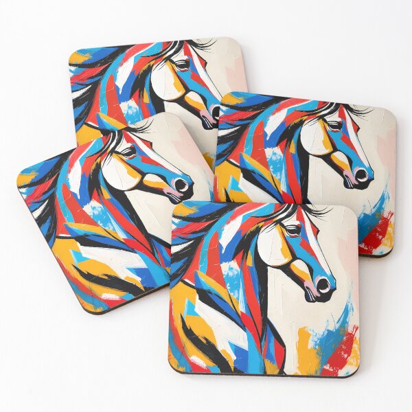 Item preview, Bright Colorful Horse Motif (image size 7840x11680) designed and sold by Digital-Davinci.