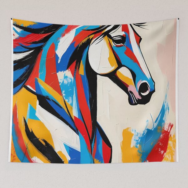 Item preview, Bright Colorful Horse Motif (image size 7840x11680) designed and sold by Digital-Davinci.