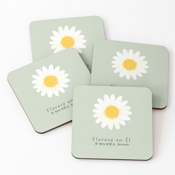 Item preview, Abide & Bloom Floral Christian Art in Light Sage (Spanish and Korean) designed and sold by trendteezstore.