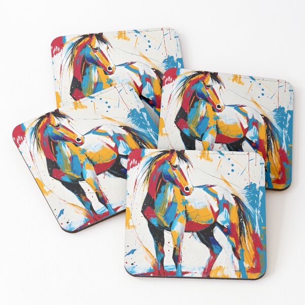 Item preview, Bright Colorful Horse Motif (image size 7840x11680) designed and sold by Digital-Davinci.