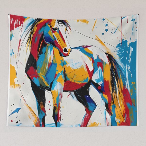 Item preview, Bright Colorful Horse Motif (image size 7840x11680) designed and sold by Digital-Davinci.