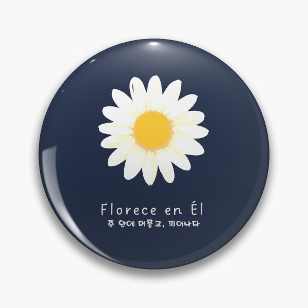 Item preview, Abide & Bloom Floral Christian Art in Navy (Spanish and Korean) designed and sold by trendteezstore.
