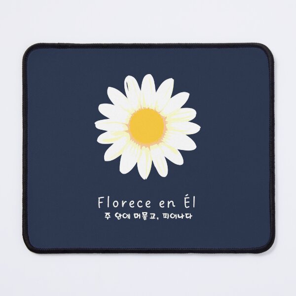 Item preview, Abide & Bloom Floral Christian Art in Navy (Spanish and Korean) designed and sold by trendteezstore.