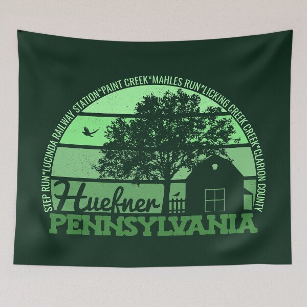 Item preview, Huefner Pennsylvania Sunset Retro Vintage Local Pride Logo designed and sold by CRHPOD20.
