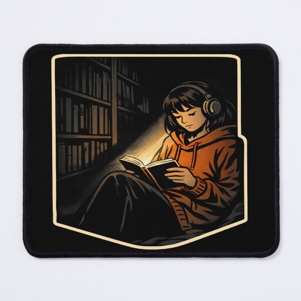 Item preview, Book Lover Lofi Girl – Quiet Library Hoodie Reading – gift for book lovers • Retro Comics • Vintage Halftone designed and sold by JacobKAurumhead.