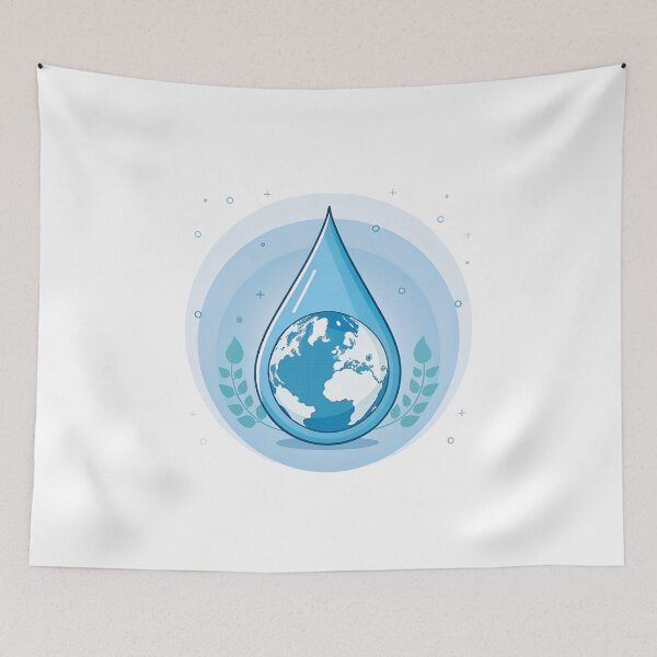 Item preview, Global Water Conservation Concept with Earth Planet and Faucet Splash designed and sold by Jirada.