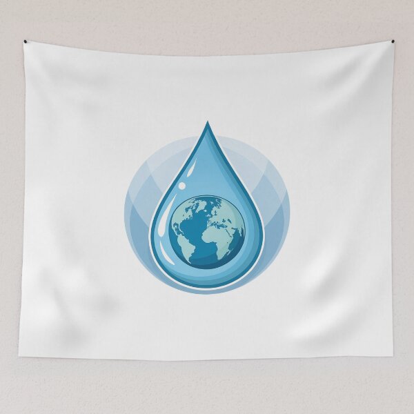 Item preview, Global Water Conservation Concept with Earth Globe and Faucet Splash designed and sold by Jirada.