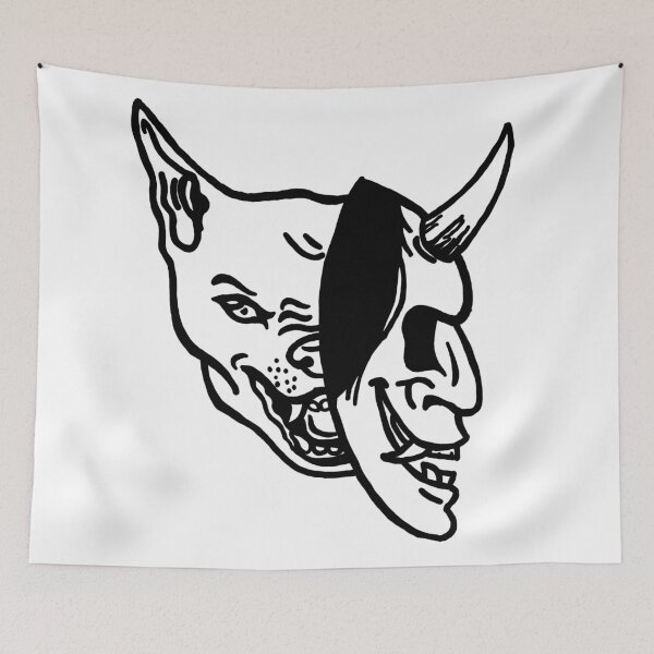 Item preview, Oni Dog Motif designed and sold by Goblin & Dwarf.