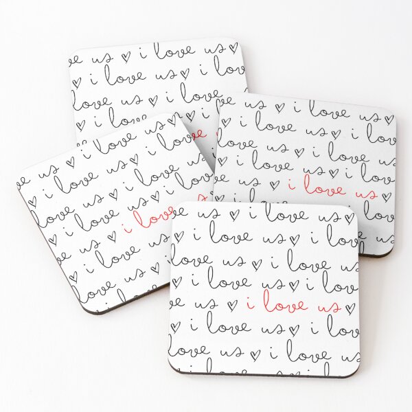 Item preview, I Love Us – Cute Valentines Handwritten Pattern designed and sold by TeesAndSass.