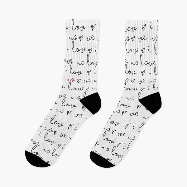 Item preview, I Love Us – Cute Valentines Handwritten Pattern designed and sold by TeesAndSass.