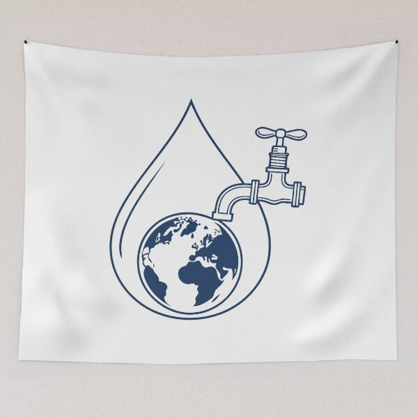 Item preview, Global Water Conservation Concept with Earth Globe and Faucet Splash Vector designed and sold by Jirada.