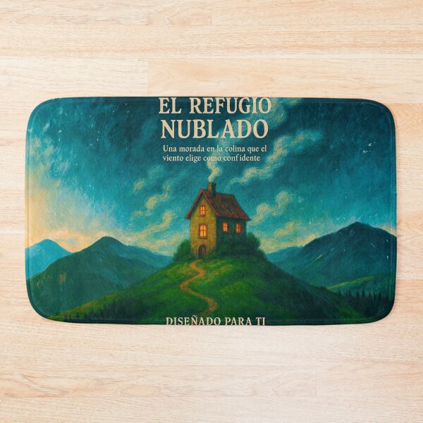 Item preview, Cozy Fantasy Notebook – Refuge on the Misty Hill designed and sold by Anomaly 404 Error.