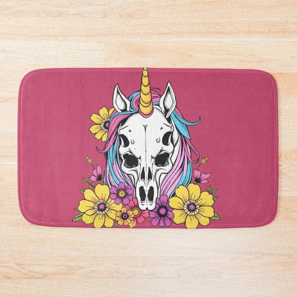 Item preview, Unicorn Skull with Flowers - Pastel Punk Soft Grunge Gothic Cute Dark Art Design designed and sold by Amplify-n-Co.