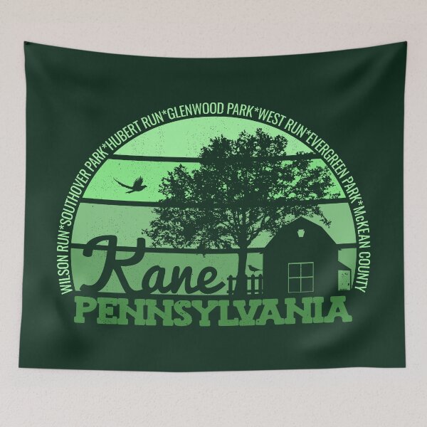 Item preview, Kane Pennsylvania Sunset Retro Vintage Local Pride Logo designed and sold by CRHPOD20.