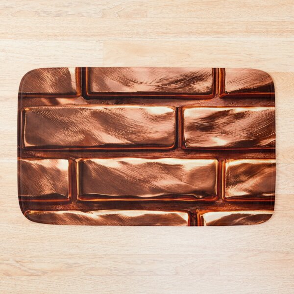 Item preview, Polished Copper Brick Pattern designed and sold by Kaleidoscope Print.