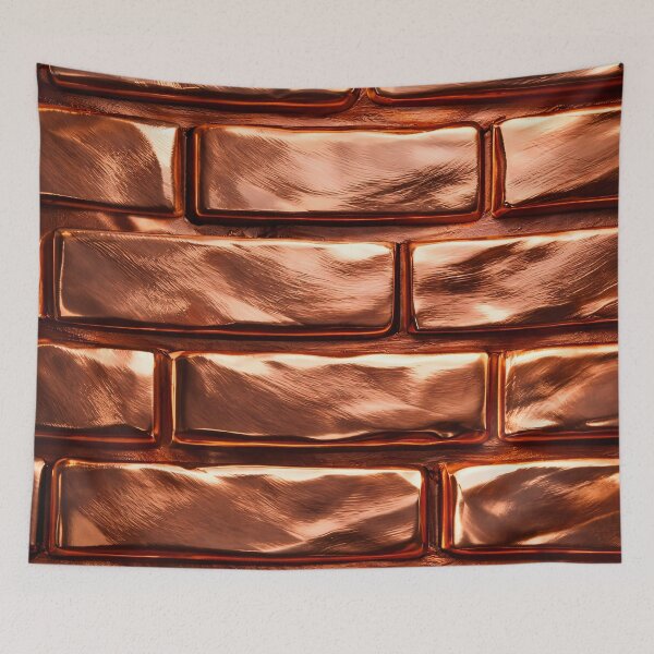 Item preview, Polished Copper Brick Pattern designed and sold by Kaleidoscope Print.
