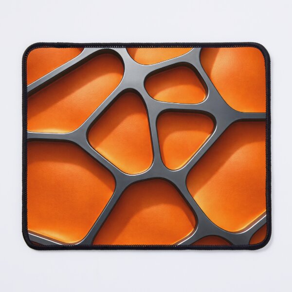 Item preview, Orange Cellular Grid designed and sold by Kaleidoscope Print.