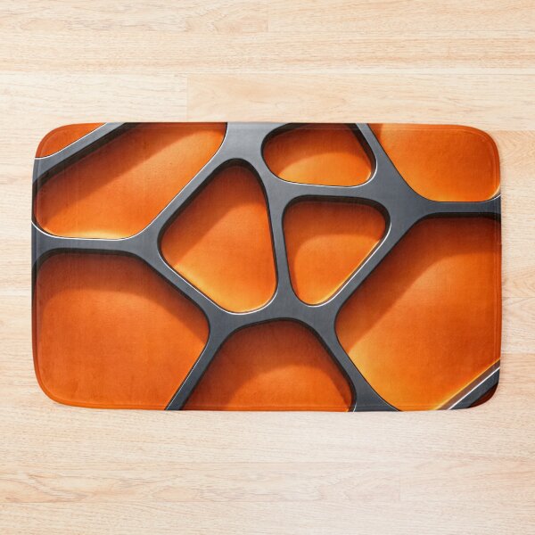 Item preview, Orange Cellular Grid designed and sold by Kaleidoscope Print.