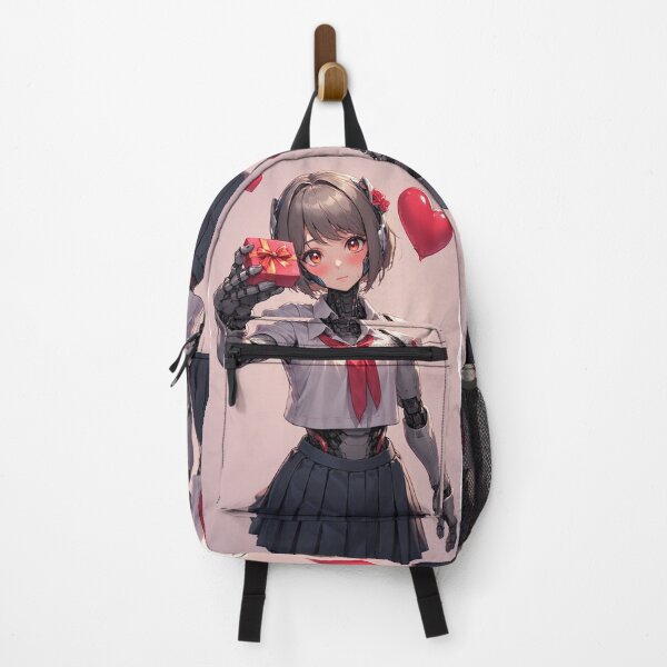 Item preview, Anime android girl on Valentine's Day designed and sold by ArtsJulian.