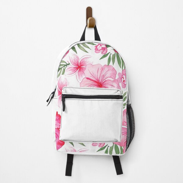 Item preview, Watercolor Pattern Tropical Pink Flowers designed and sold by ZuriRetroPrints.