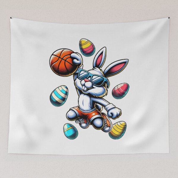 Item preview, Happy Easter Basketball Boys Easter Bunny Funny Easter Sport  designed and sold by ArleneRowe.