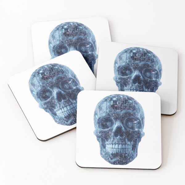 Item preview, Digital Skull Circuit Board - Cyberpunk Tech Anatomy AI Artificial Intelligence Blue Cyber Art designed and sold by JonathanP514.