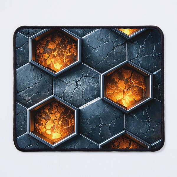 Item preview, Molten Hex Grid designed and sold by Kaleidoscope Print.
