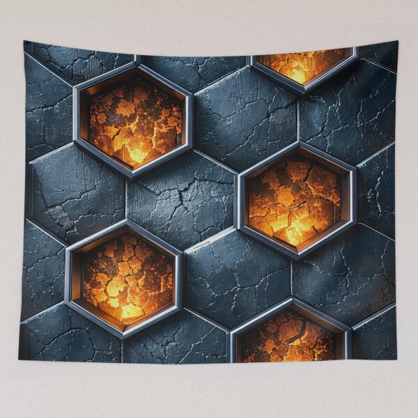 Item preview, Molten Hex Grid designed and sold by Kaleidoscope Print.