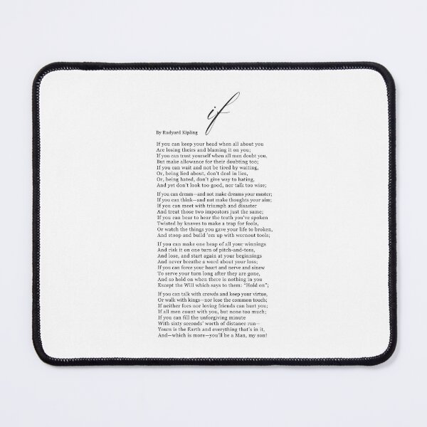 Item preview, IF Rudyard Kipling Poem designed and sold by corbrand.