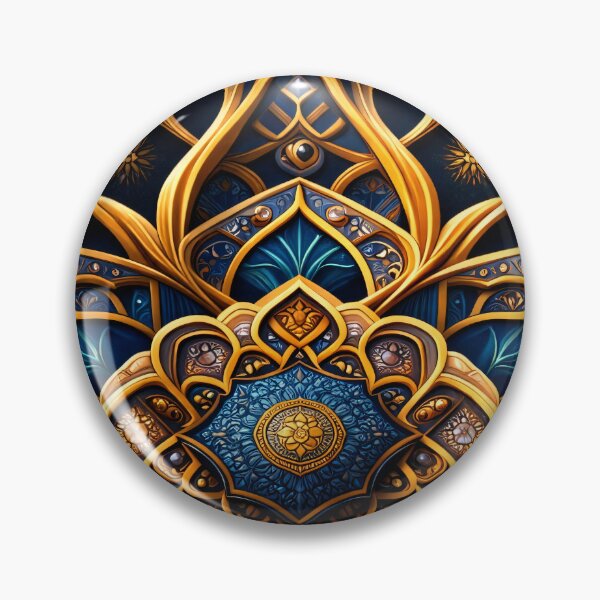 Item preview, Gilded Sapphire Mandala designed and sold by Kaleidoscope Print.