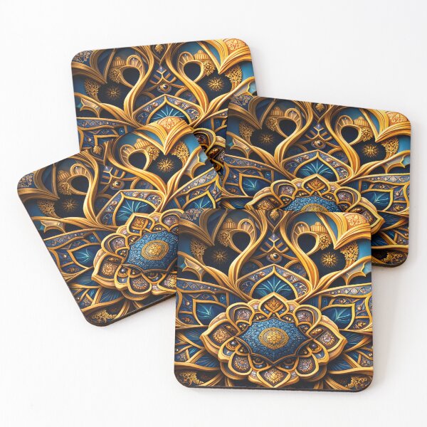 Item preview, Gilded Sapphire Mandala designed and sold by Kaleidoscope Print.