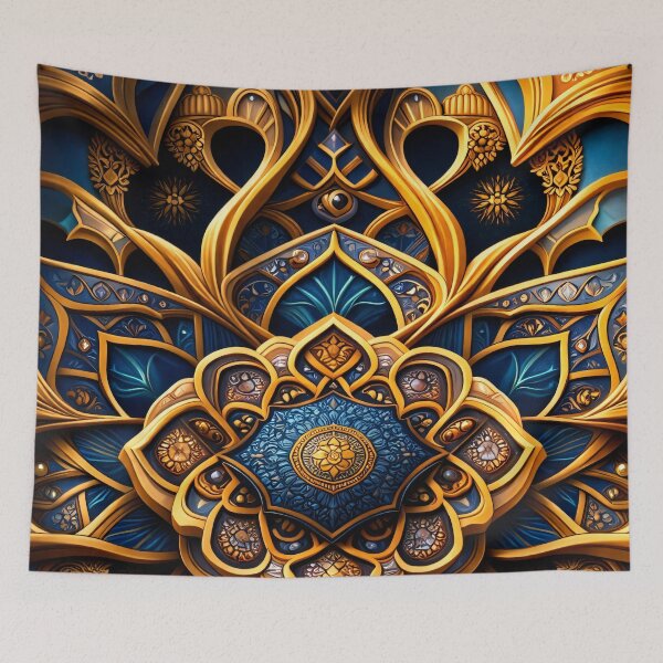 Item preview, Gilded Sapphire Mandala designed and sold by Kaleidoscope Print.