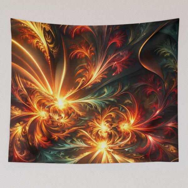 Item preview, Ember Fractal Bloom designed and sold by Kaleidoscope Print.