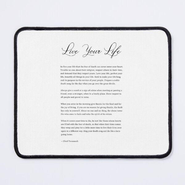 Item preview, Live Your Life - Chief Tecumseh designed and sold by corbrand.