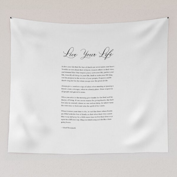 Item preview, Live Your Life - Chief Tecumseh designed and sold by corbrand.