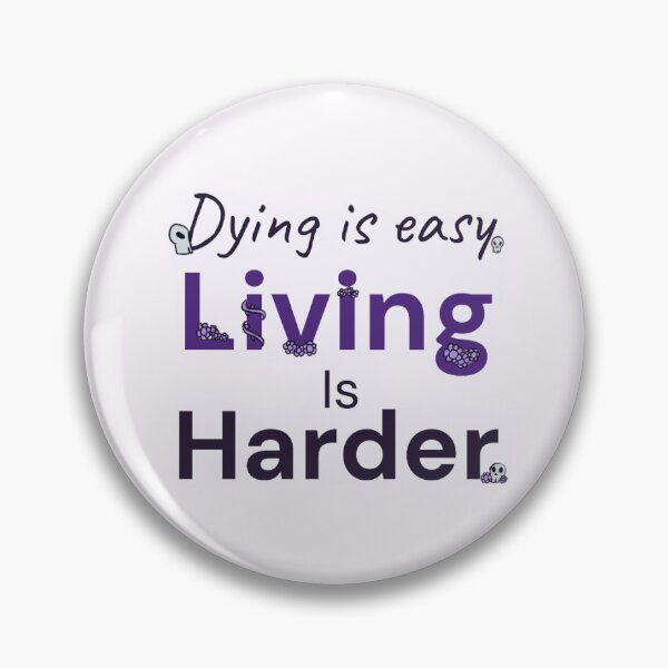 Item preview, Dying is easy, living is harder -gothic floral quote designed and sold by Gabidoodle.