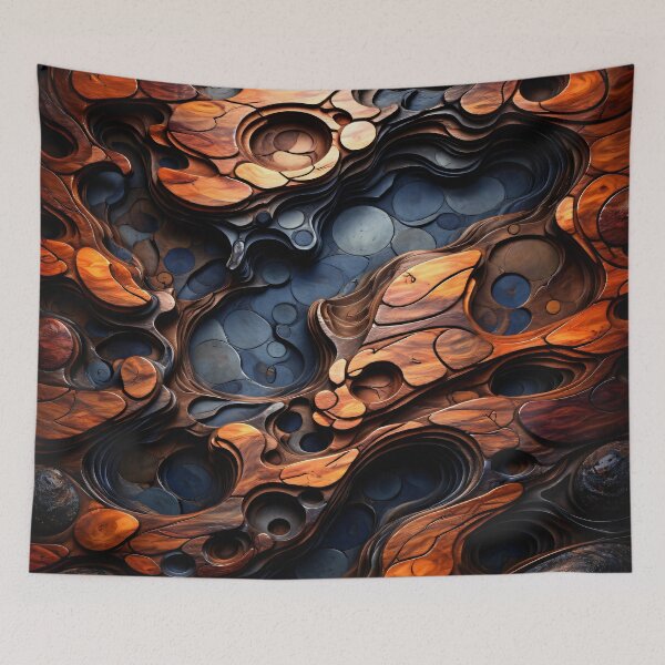 Item preview, Topographic Driftwood Pools designed and sold by Kaleidoscope Print.