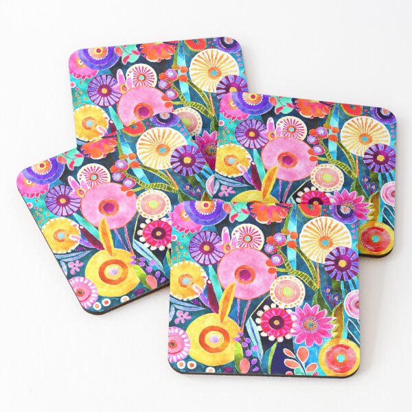 Item preview, Funky 1960's Colorful Hippie Flowers Abstract Design Art designed and sold by DEC02.